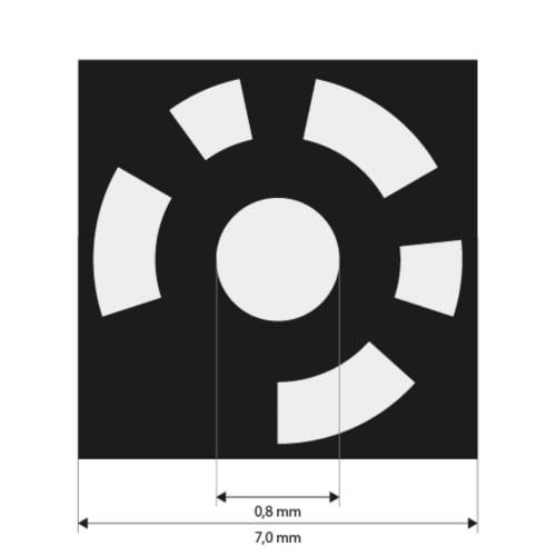 Marker 0.8 mm, ades. media, codifica 8 &ndash; 427, punto bianco Immagine del prodotto
