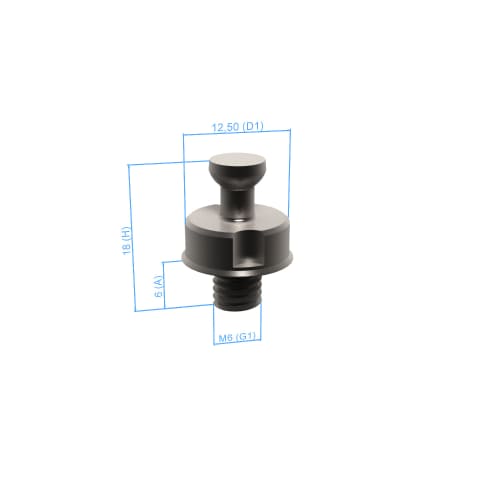 Bullone con filettatura - M6, AF25, 10 pezzi Immagine del prodotto Back View L