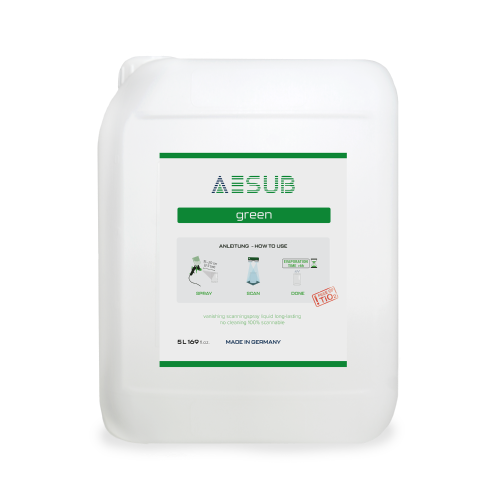 AESUB Green - 5 L, Sublimazione in circa 6 ore, Per utilizzo con pistola ad aria Immagine del prodotto