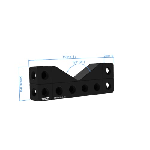 Blocco a V 120&deg; - 150x25x50mm, AF25 Immagine del prodotto Back View L