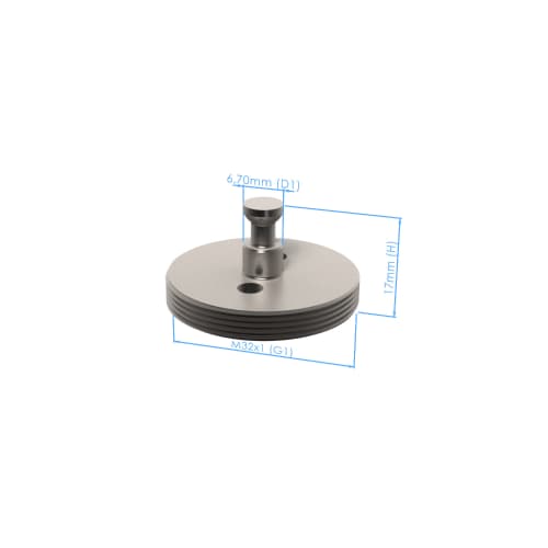 Bullone a disco per barra quadra - M32x1, AF25, 5 pezzi Immagine del prodotto Back View L