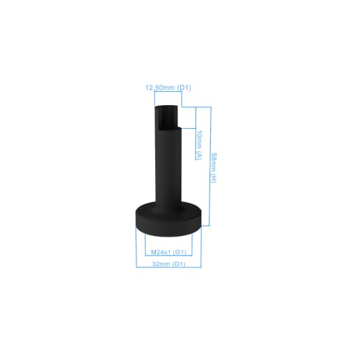 Supporto con superficie appoggio 180&deg;, attacco M24x1 Immagine del prodotto Back View L