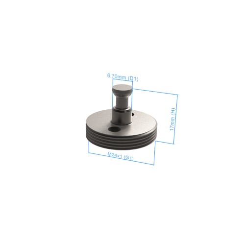 Bullone a disco per barra quadra - M24x1, AF25, 5 pezzi Immagine del prodotto Back View L