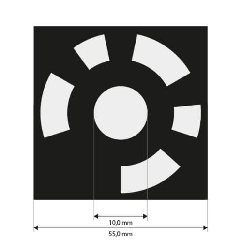 Marker 10.0 mm, ades. media, codifica 8 &ndash; 427, punto bianco Immagine del prodotto