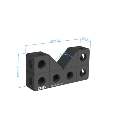 Blocco a V 90&deg; - 100x25x50mm, AF25 Immagine del prodotto Back View L