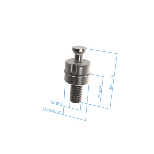 Bullone con filettatura lunga - M6, AF25, 10 pezzi Immagine del prodotto Back View L