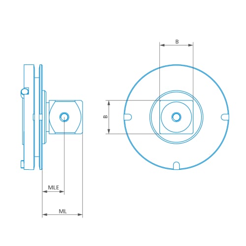 Piattello VAST, con cubo 20, set 2 pz. Immagine del prodotto Back View L