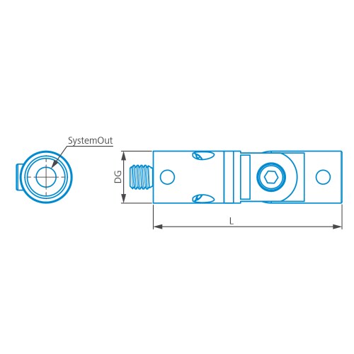 Giunto snodato e rotante, M5, DG11 Immagine del prodotto