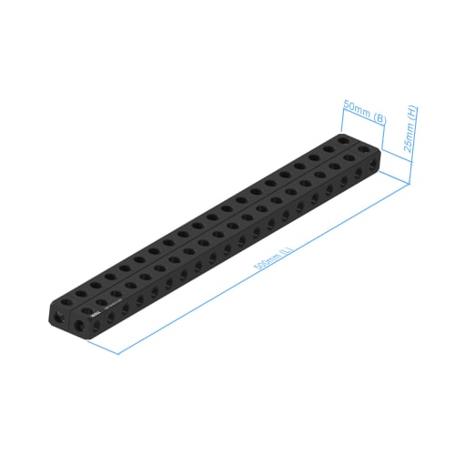 Piastra Base - 25x50x500mm, AF25 Immagine del prodotto Back View L