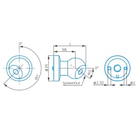 Terminale, W1 270°, W2 90°, CFX 3+ Immagine del prodotto