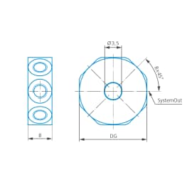 Cubo, M3 XXT, 8 vie 45°, sistema a chiusura Immagine del prodotto