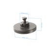 Bullone a disco con prigioniero - M32x1, AF25, 5 pezzi Immagine del prodotto Back View S