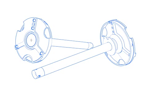 Piattelli VAST XXT, TL1, con prolunga diretta, con attacco conico ricevitore