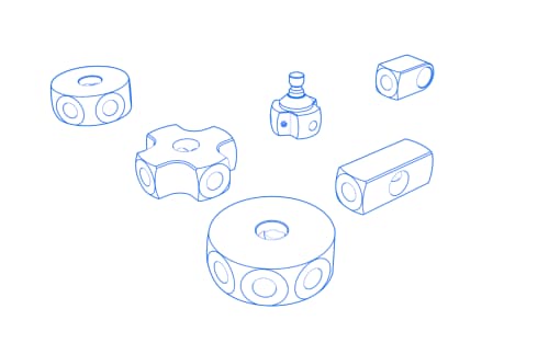 Cubi per sistema a chiusura